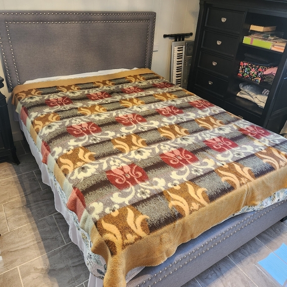 Vintage Other - Dormibella Fibrenka Vintage Full Double Size Blanket Holland Wool ? Boho Decor